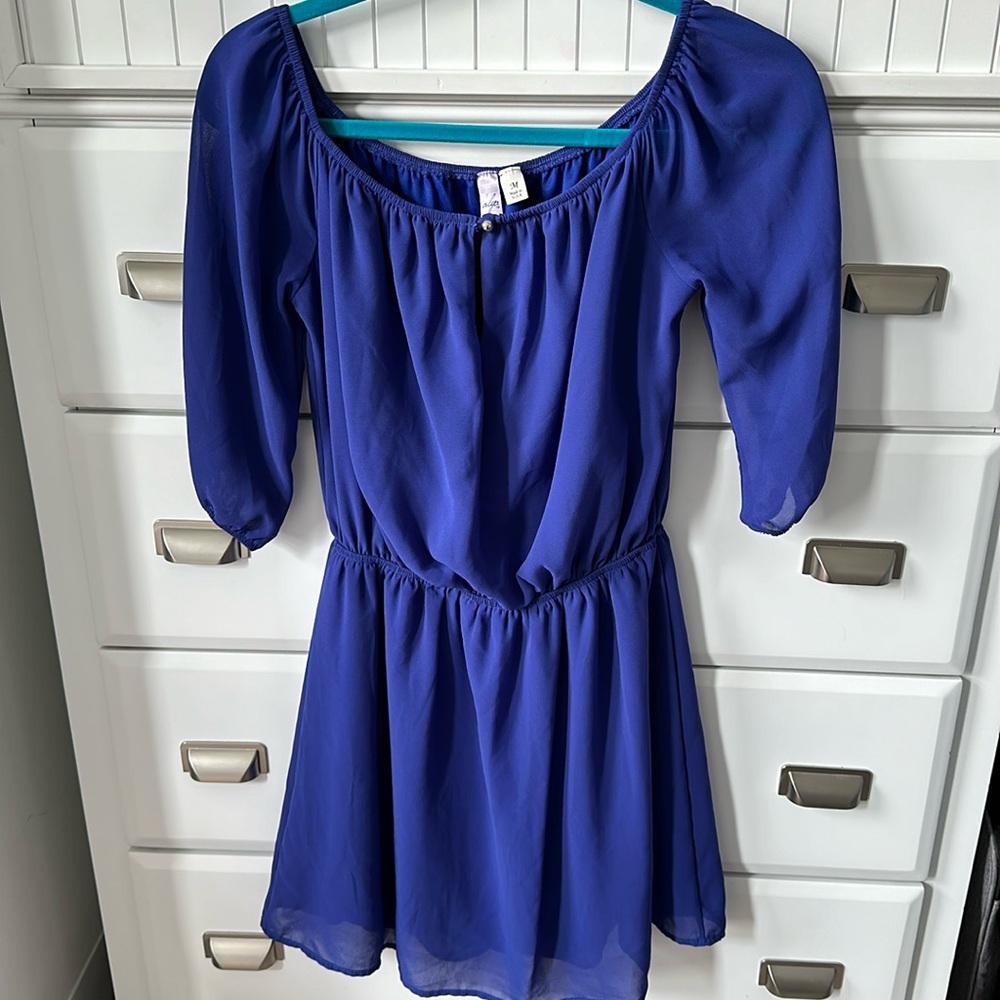 Blue chiffon dress